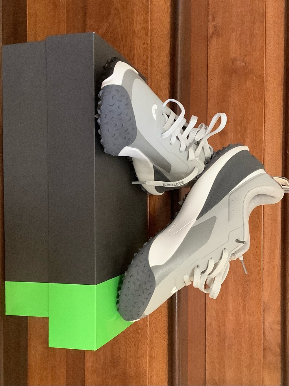 G/FORE Kids Gray and White Golf Sneakers